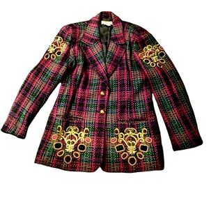 Vintage Adam Douglass Adrianna Papell BlazerJacket Embellished Sequin Rhinestone